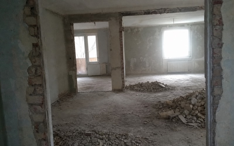 Dzīvoklis pēc pilnas demontāžas